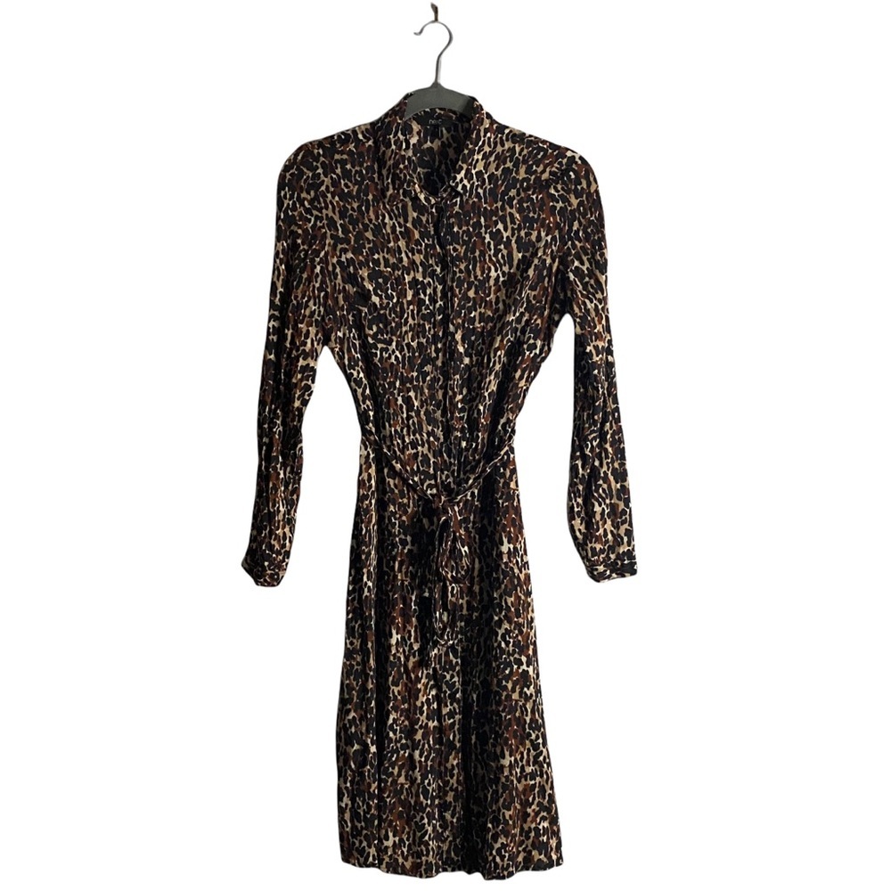 Next Women's Leopard Print Button Up Midi Dress
